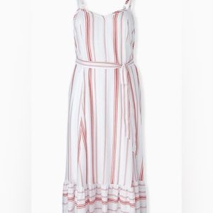 Torrid Size 2 Red & White Stripe Maxi Dress